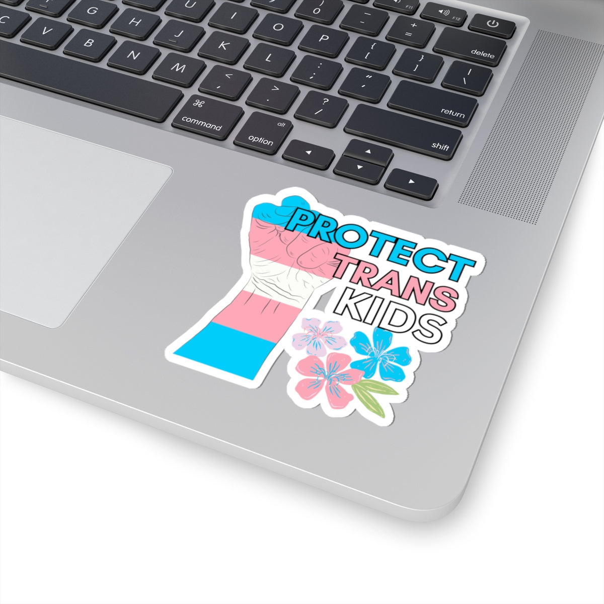 Protect Trans Kids Stickers, LGBTQ+ Advocacy Decals, Laptop Stickers, Flower Design Stickers, Pride Accessories