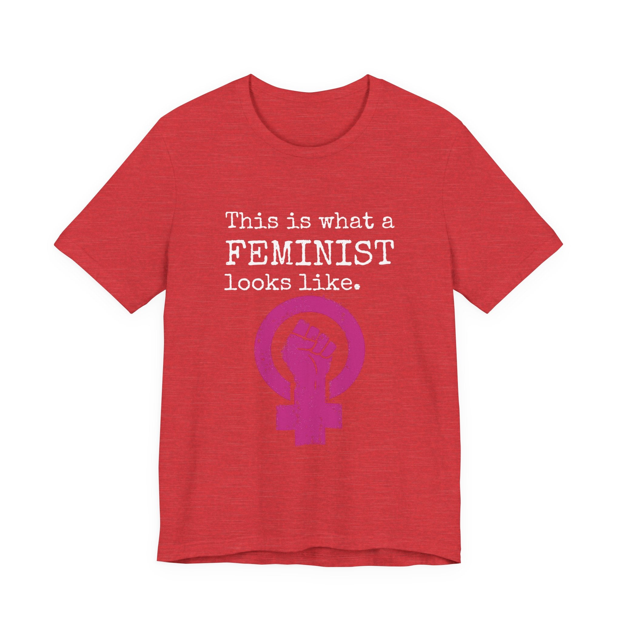 Feminist T‑Shirt — “This Is What a FEMINIST Looks Like” Pink Symbol Tee