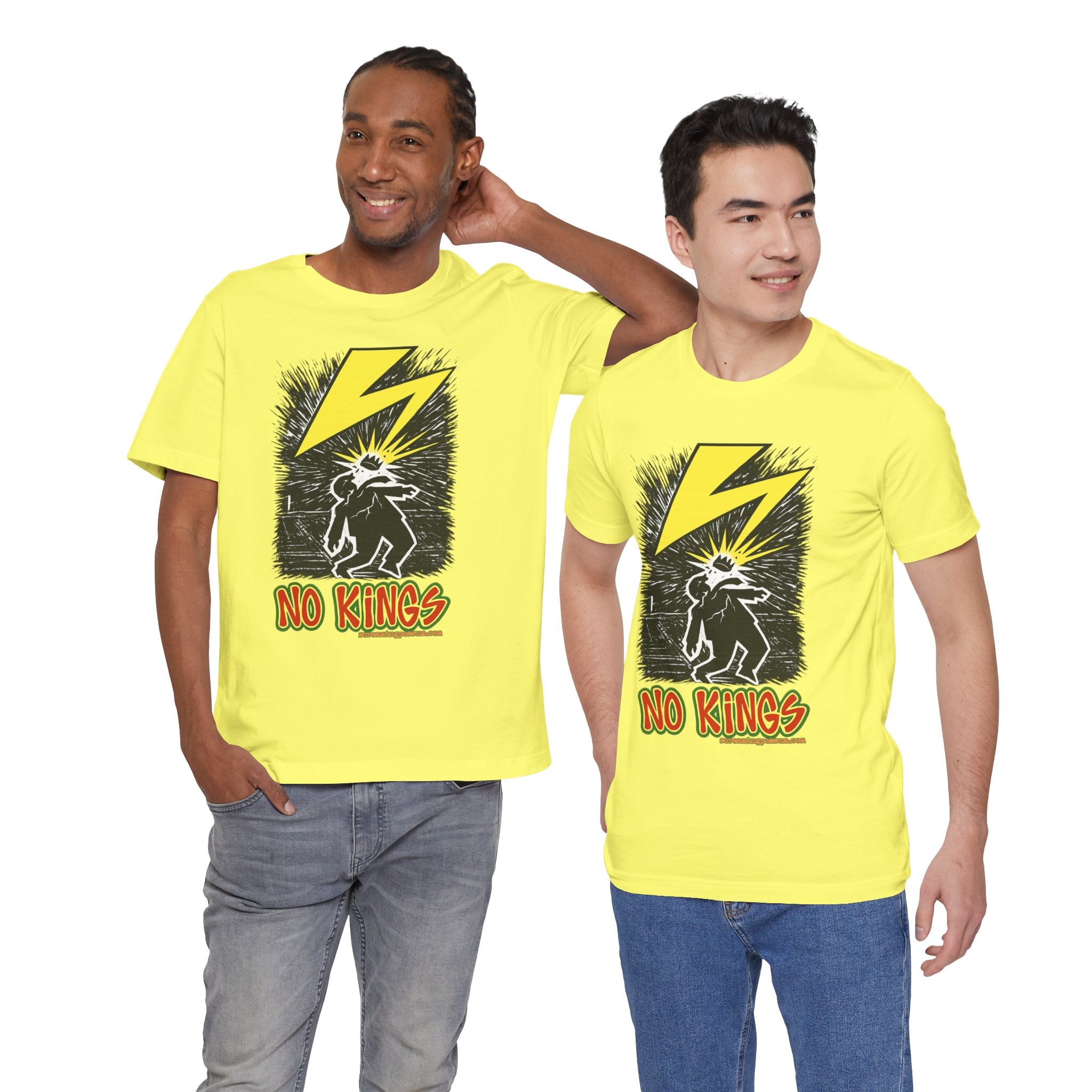 No Kings Lightning Bolt Bella + Canvas T-Shirt