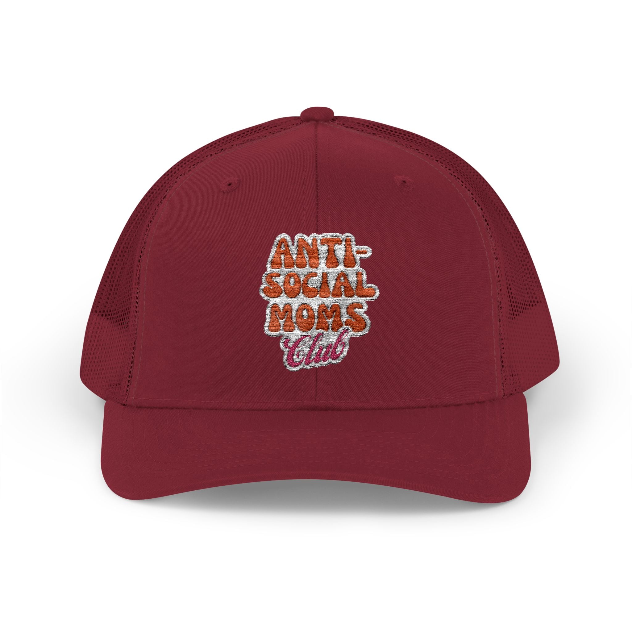 Anti-Social Mom's Club Embroidered Snapback Trucker Cap