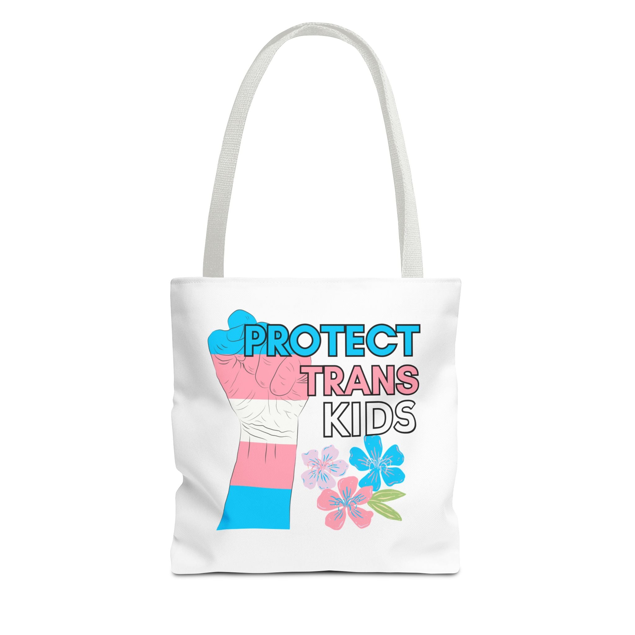 Protect Trans Kids Ally Tote Bag, LGBTQ Activist Market Bag, Support Gender Equality, Pride Flag Shoulder Bag, Social Justice Gift