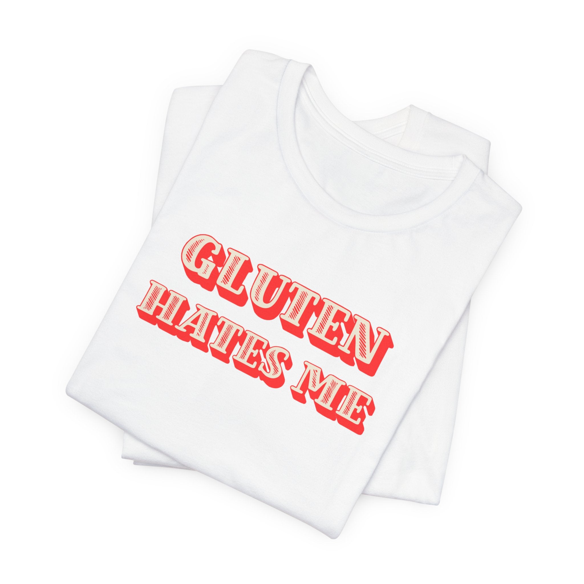 Gluten Hates Me Tee — Funny Celiac/Gluten-Free Shirt