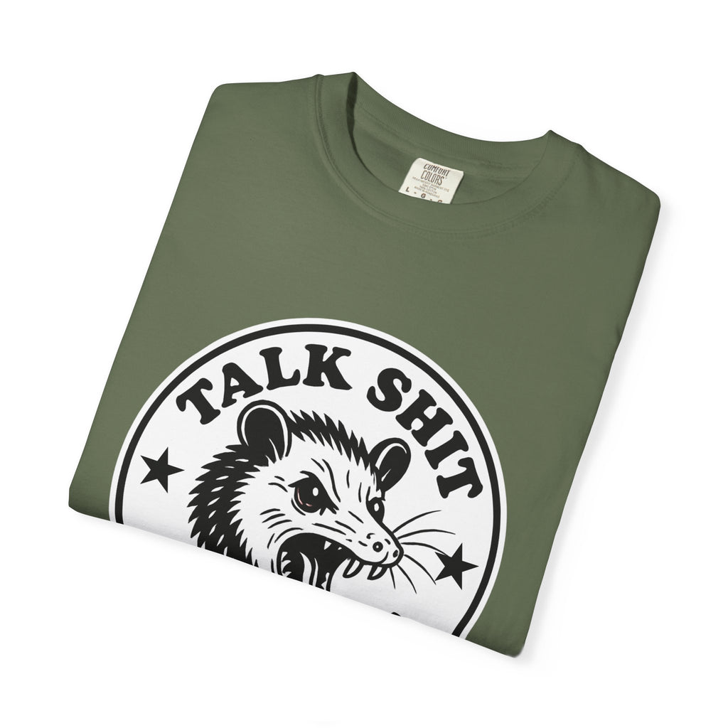Talk Shit Get Bit Tee — Screaming Possum Graphic T-Shirt