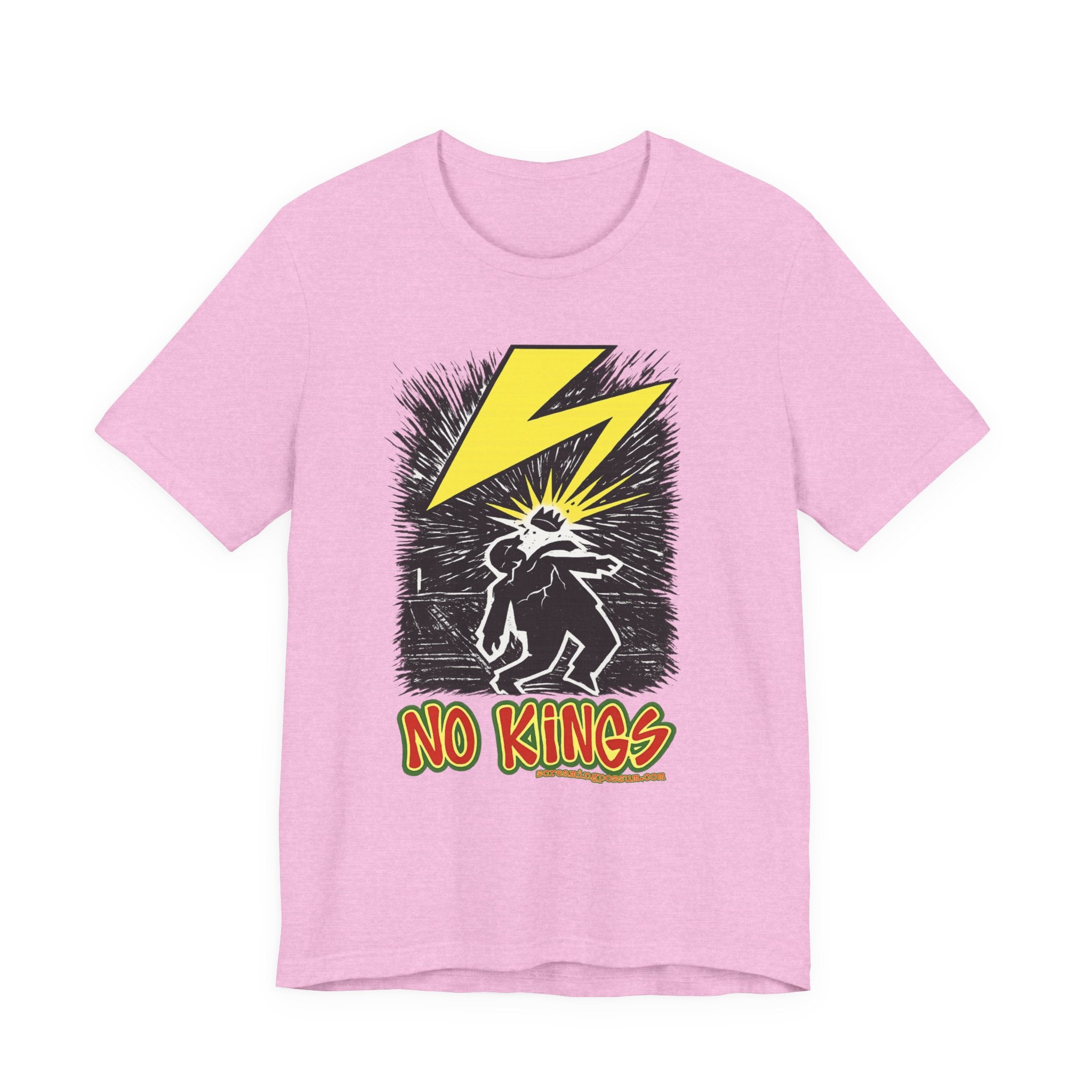 No Kings Lightning Bolt Bella + Canvas T-Shirt
