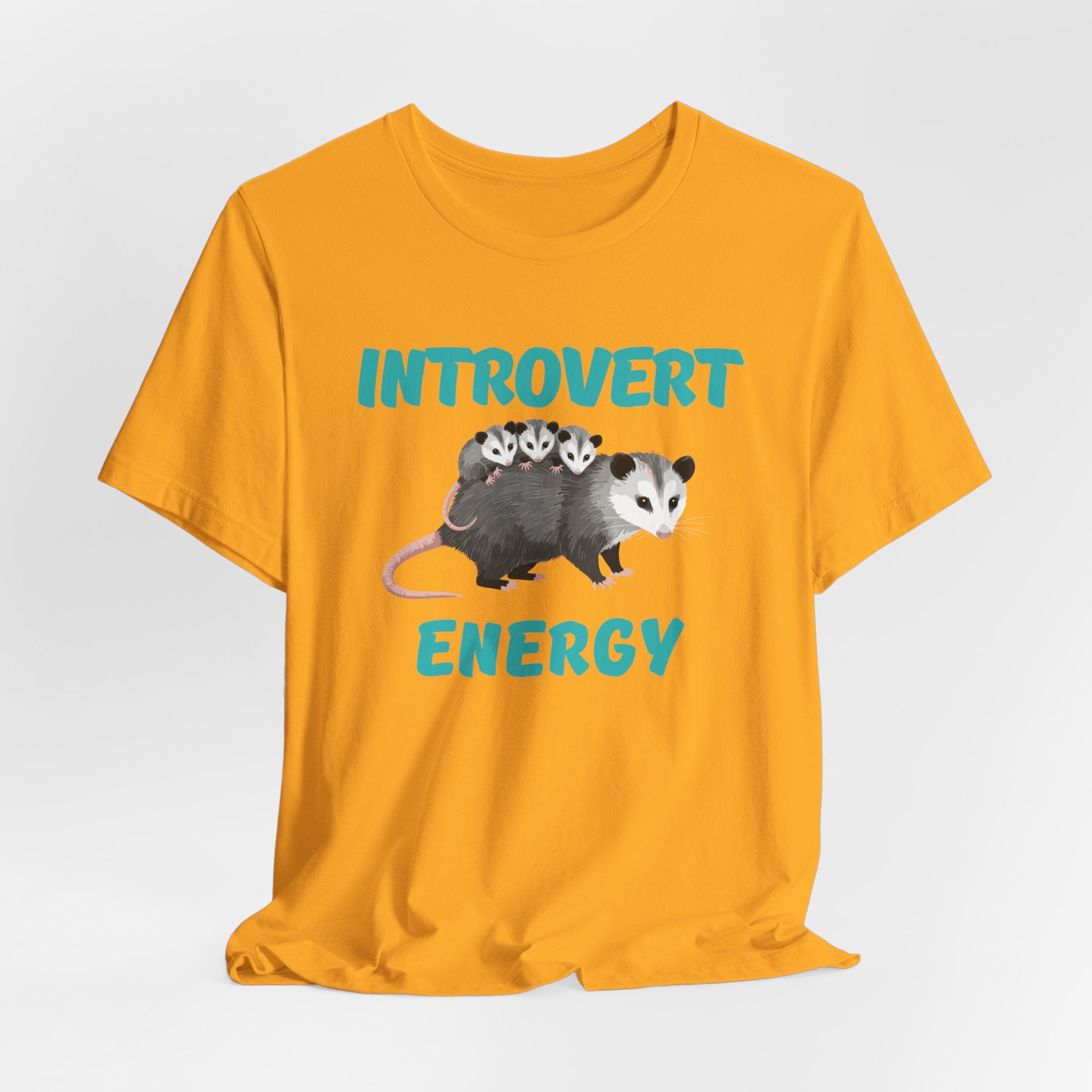 Introvert Energy T-Shirt — Cute Opossum Graphic Tee from Screaming Possum