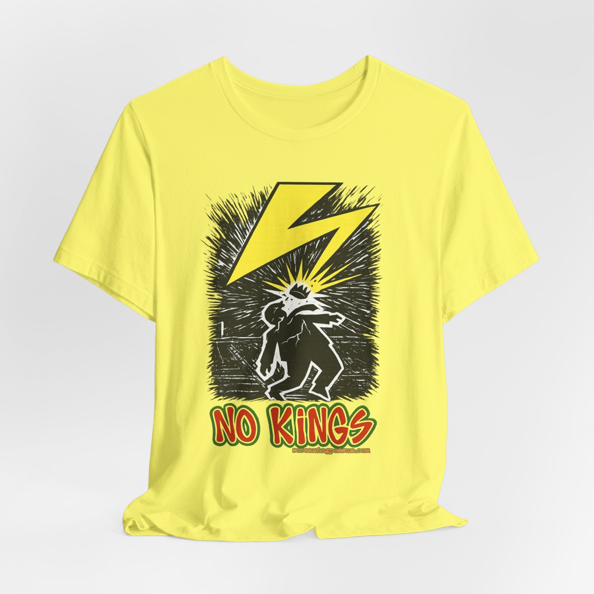 No Kings Lightning Bolt Bella + Canvas T-Shirt