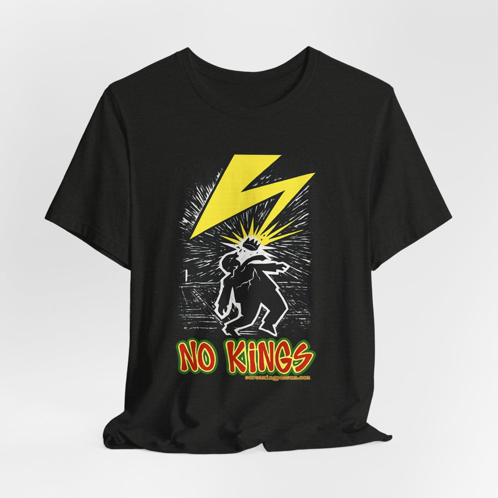 No Kings Lightning Bolt Bella + Canvas T-Shirt