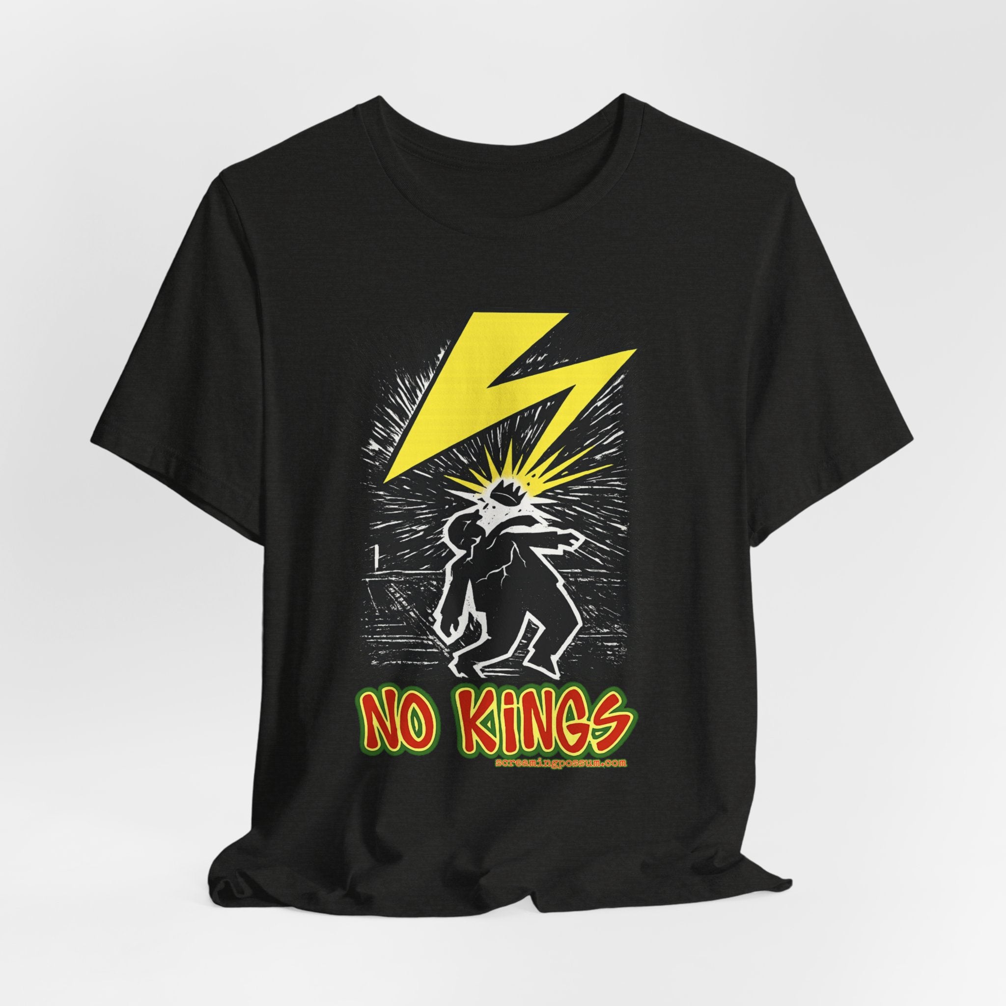 No Kings Lightning Bolt Bella + Canvas T-Shirt