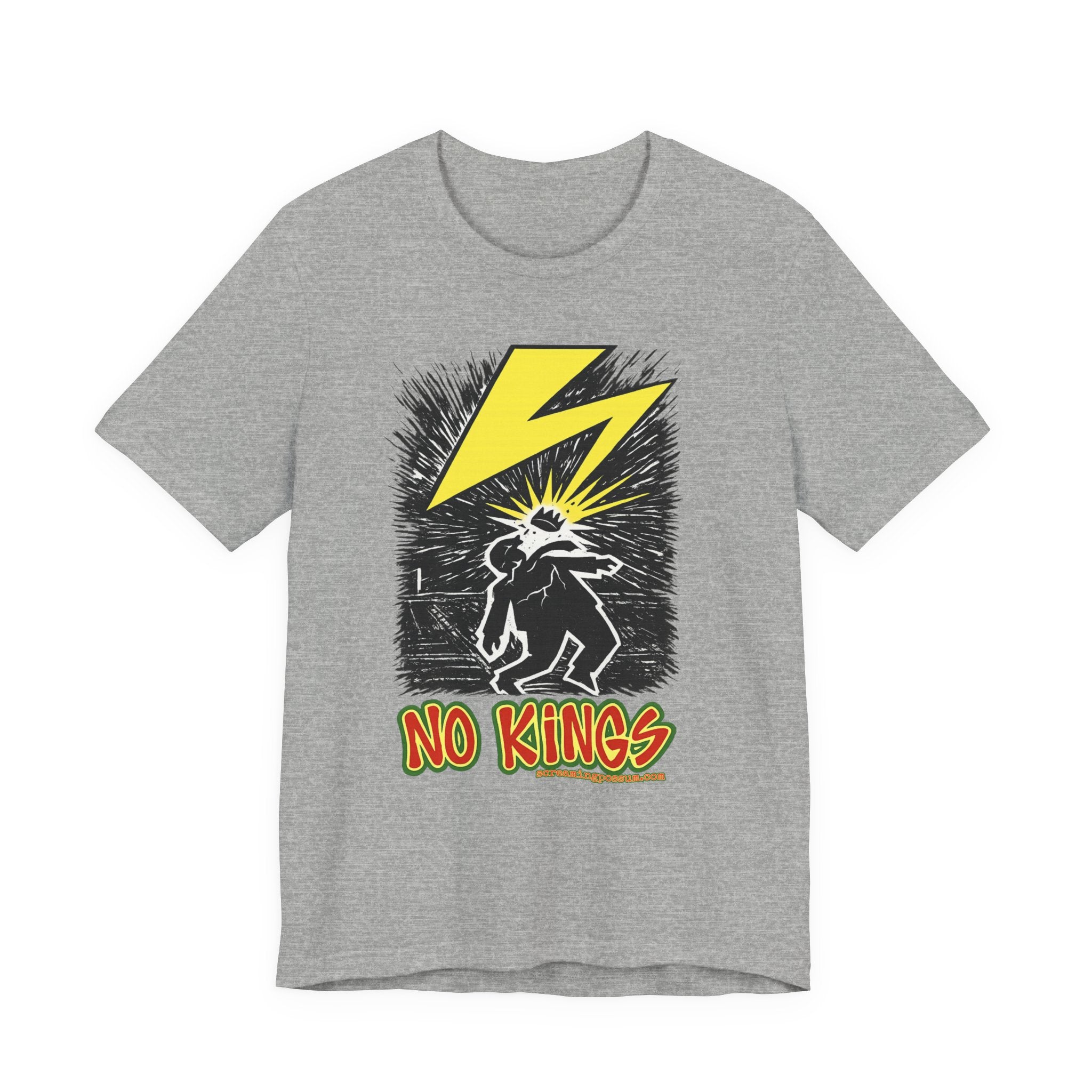 No Kings Lightning Bolt Bella + Canvas T-Shirt