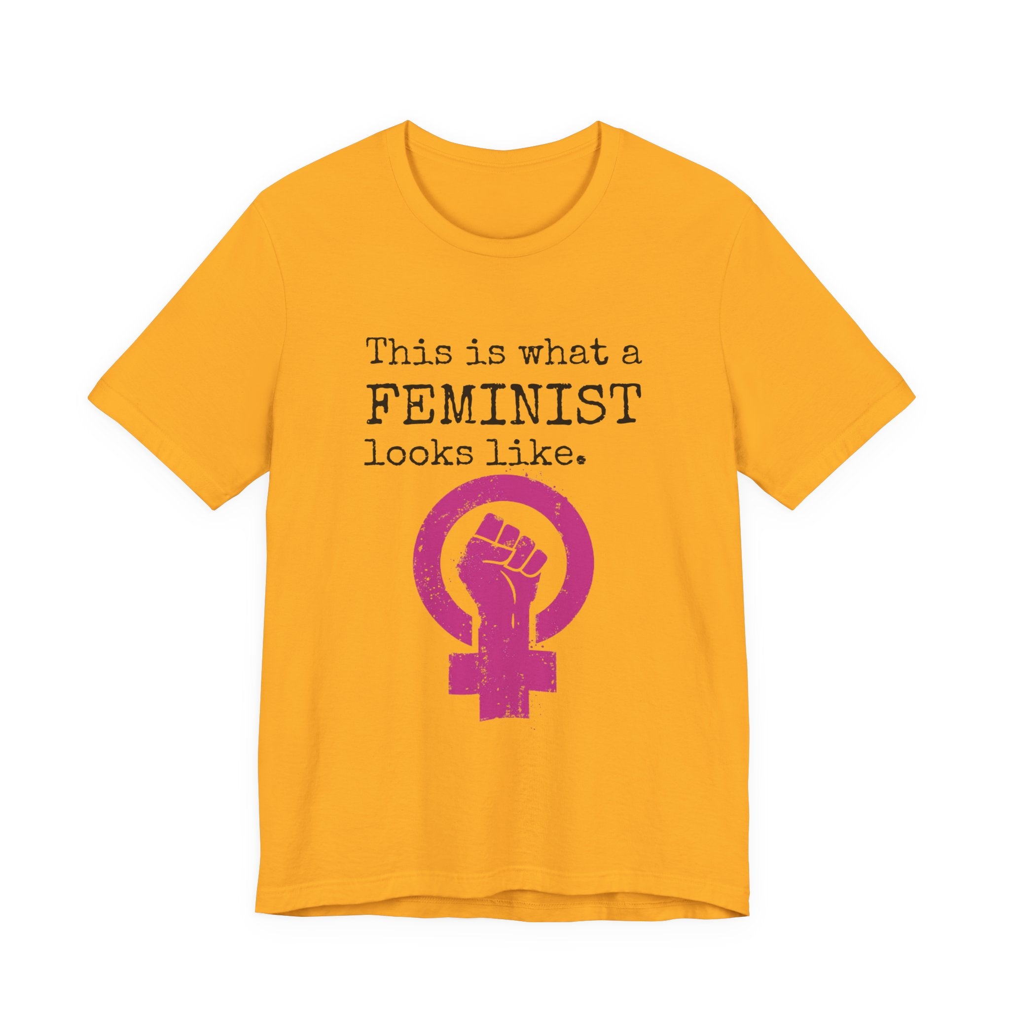Feminist T‑Shirt — “This Is What a FEMINIST Looks Like” Pink Symbol Tee