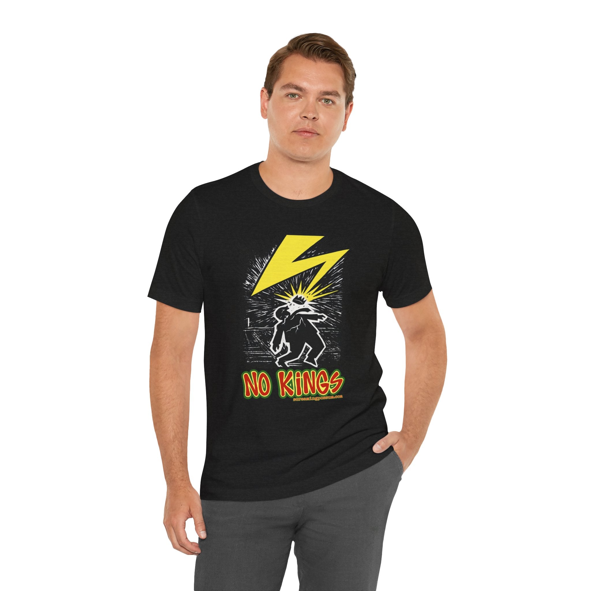 No Kings Lightning Bolt Bella + Canvas T-Shirt