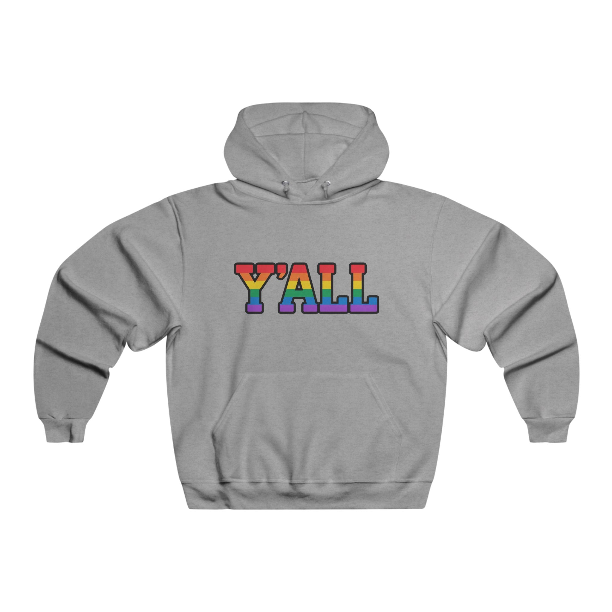 Y'ALL Rainbow Pride JERZEES Pullover Hoodie