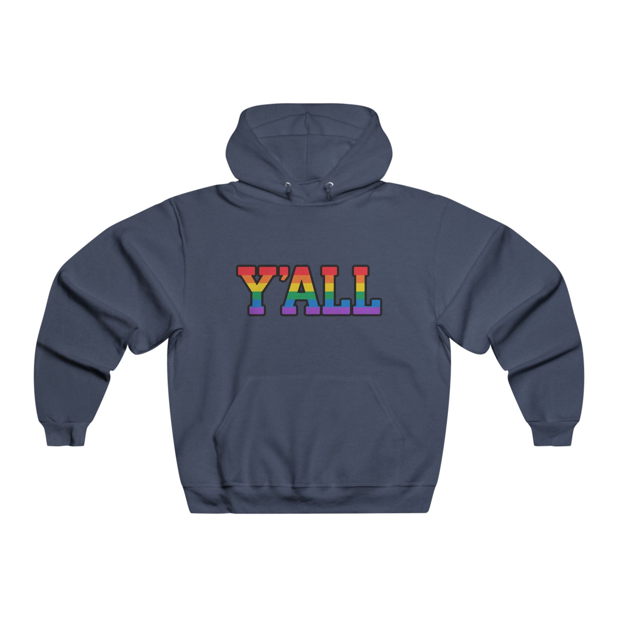 Y'ALL Rainbow Pride JERZEES Pullover Hoodie