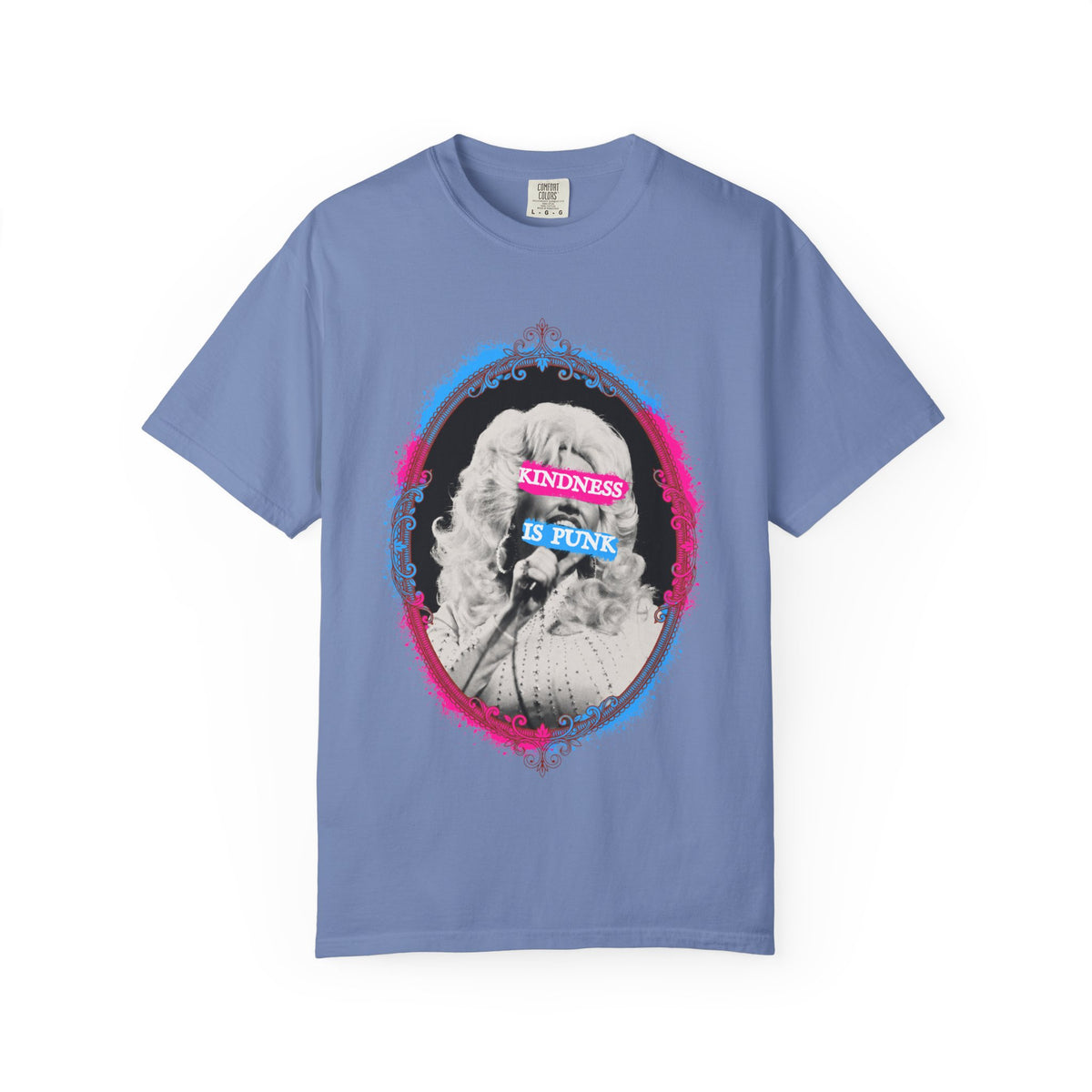 Kindness Is Punk Dolly Comfort Colors T-Shirt — Retro Punk Graphic Tee
