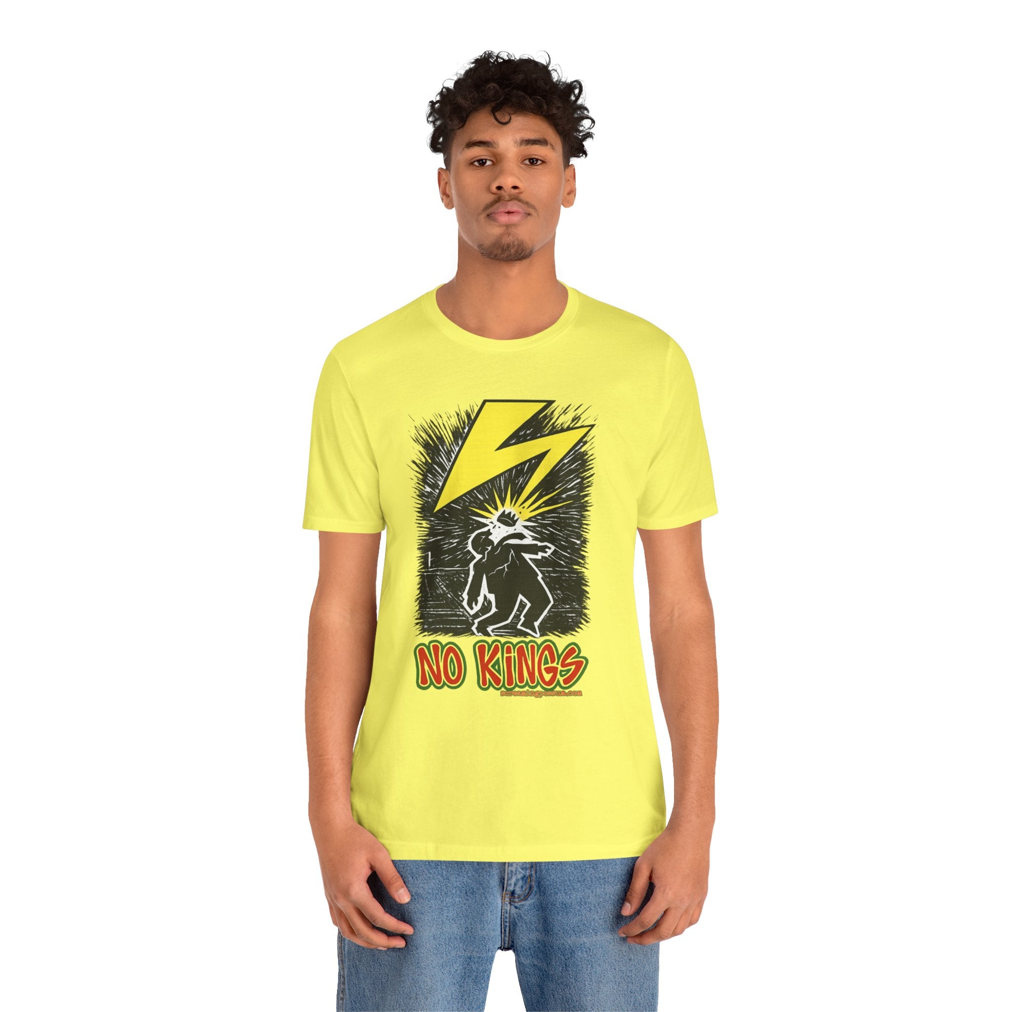 No Kings Lightning Bolt Bella + Canvas T-Shirt