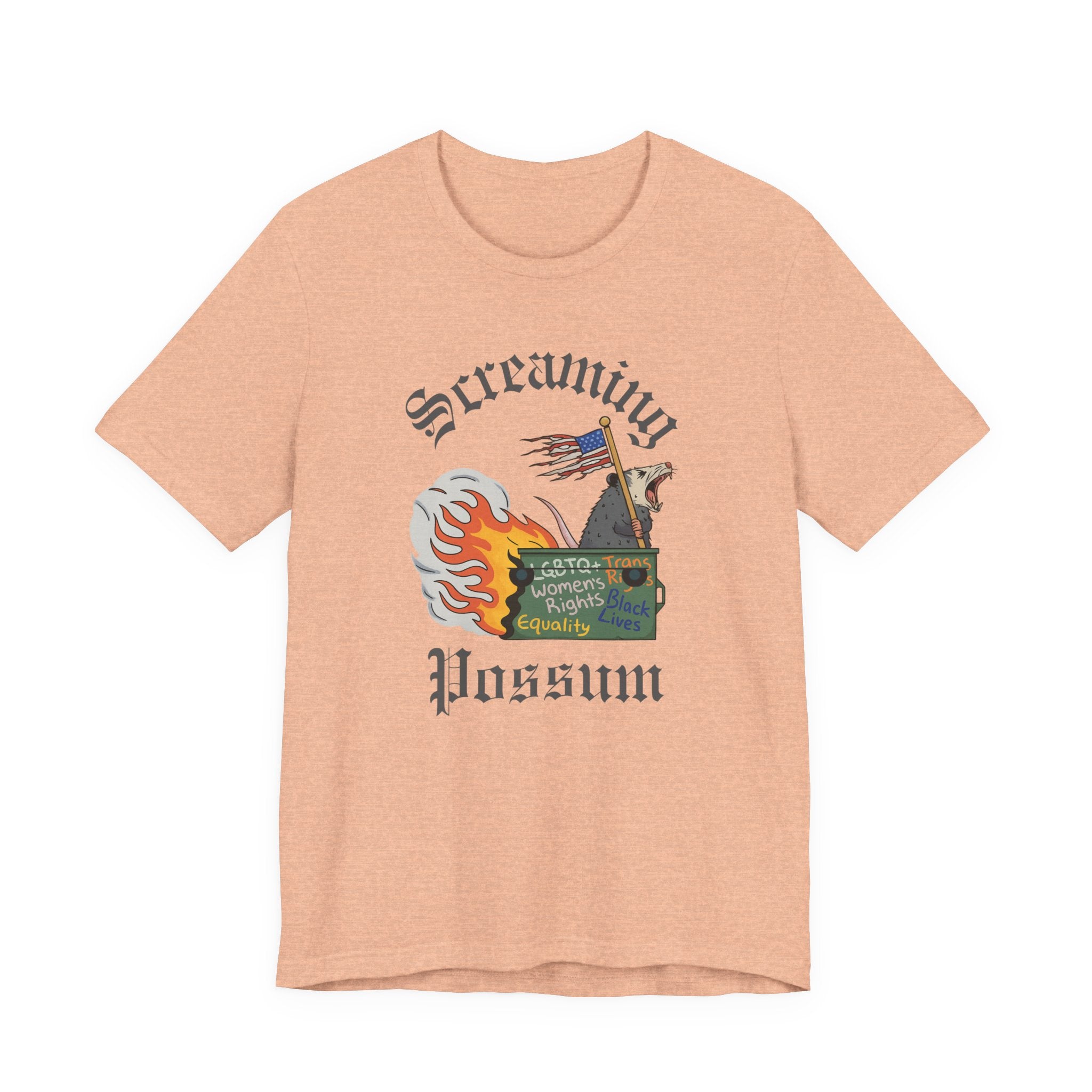 DEI Ride or Die - Screaming Possum Dumpster Fire Ride T-Shirt