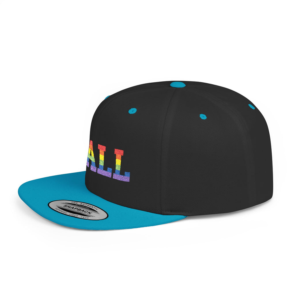 Rainbow "Y'ALL" Pride Flat Bill Snapback Hat