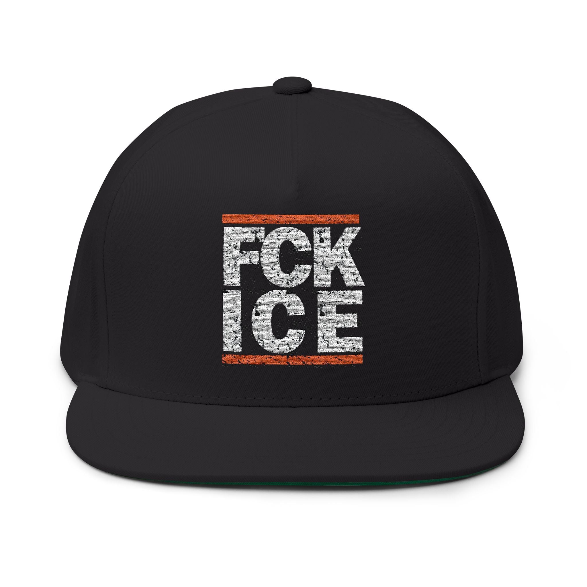 FCK ICE Embroidered Flat Bill Cap
