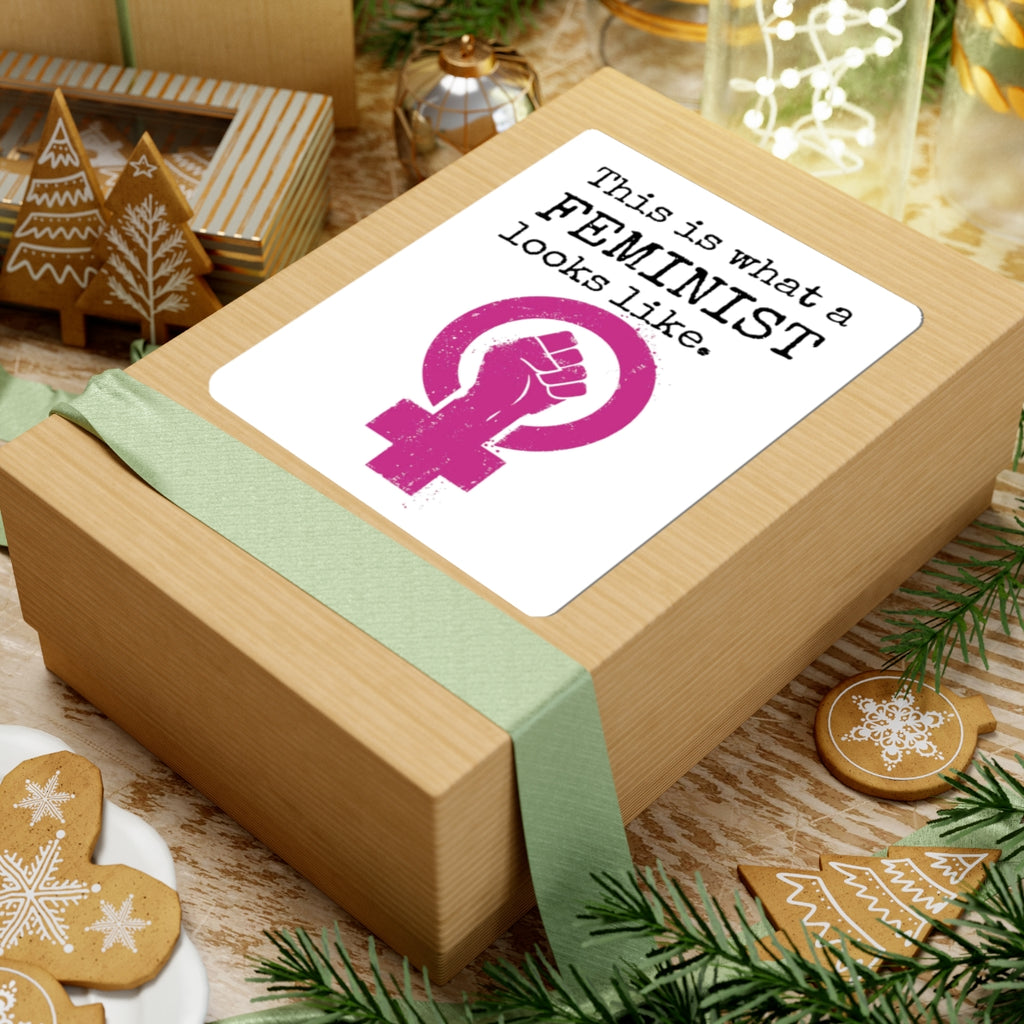 Feminist Symbol Kiss-Cut Sticker — "This is what a FEMINIST looks like."