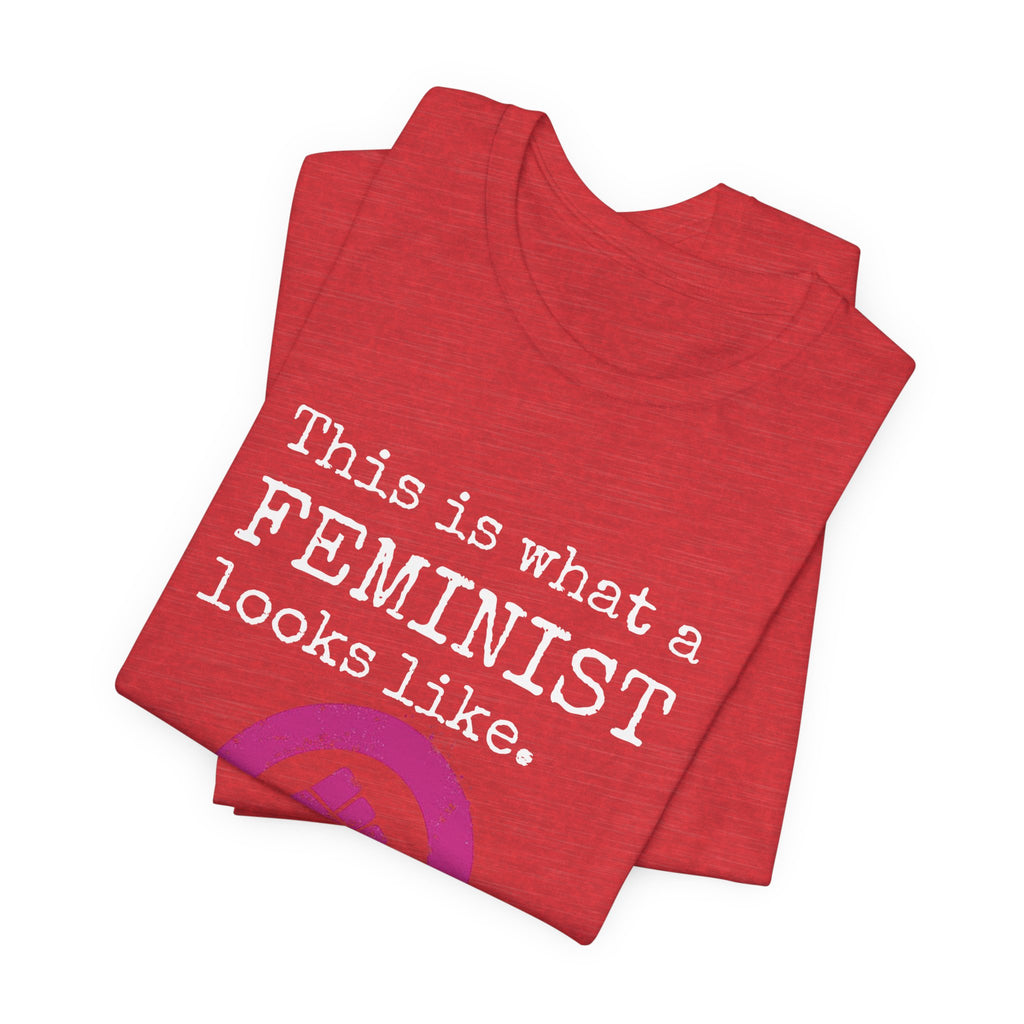 Feminist T‑Shirt — “This Is What a FEMINIST Looks Like” Pink Symbol Tee