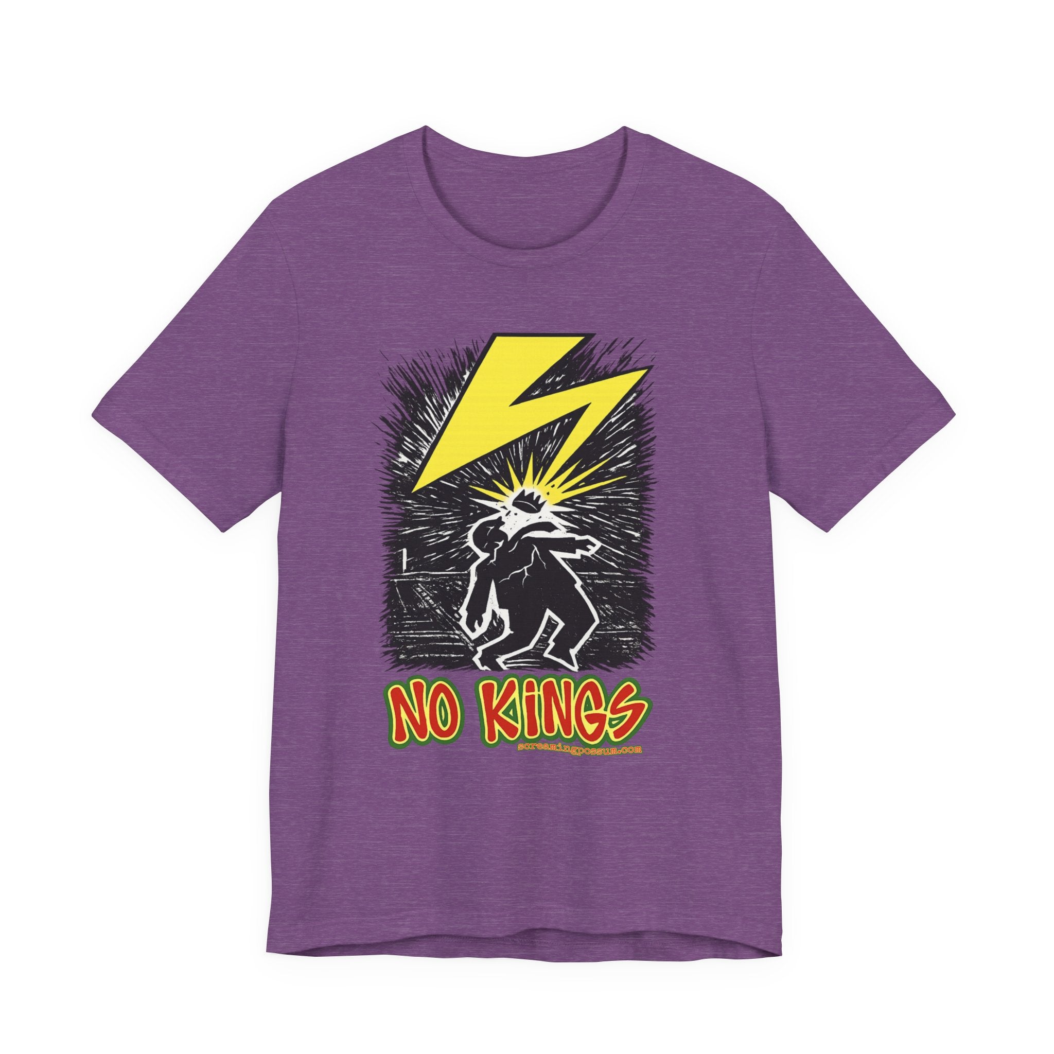 No Kings Lightning Bolt Bella + Canvas T-Shirt