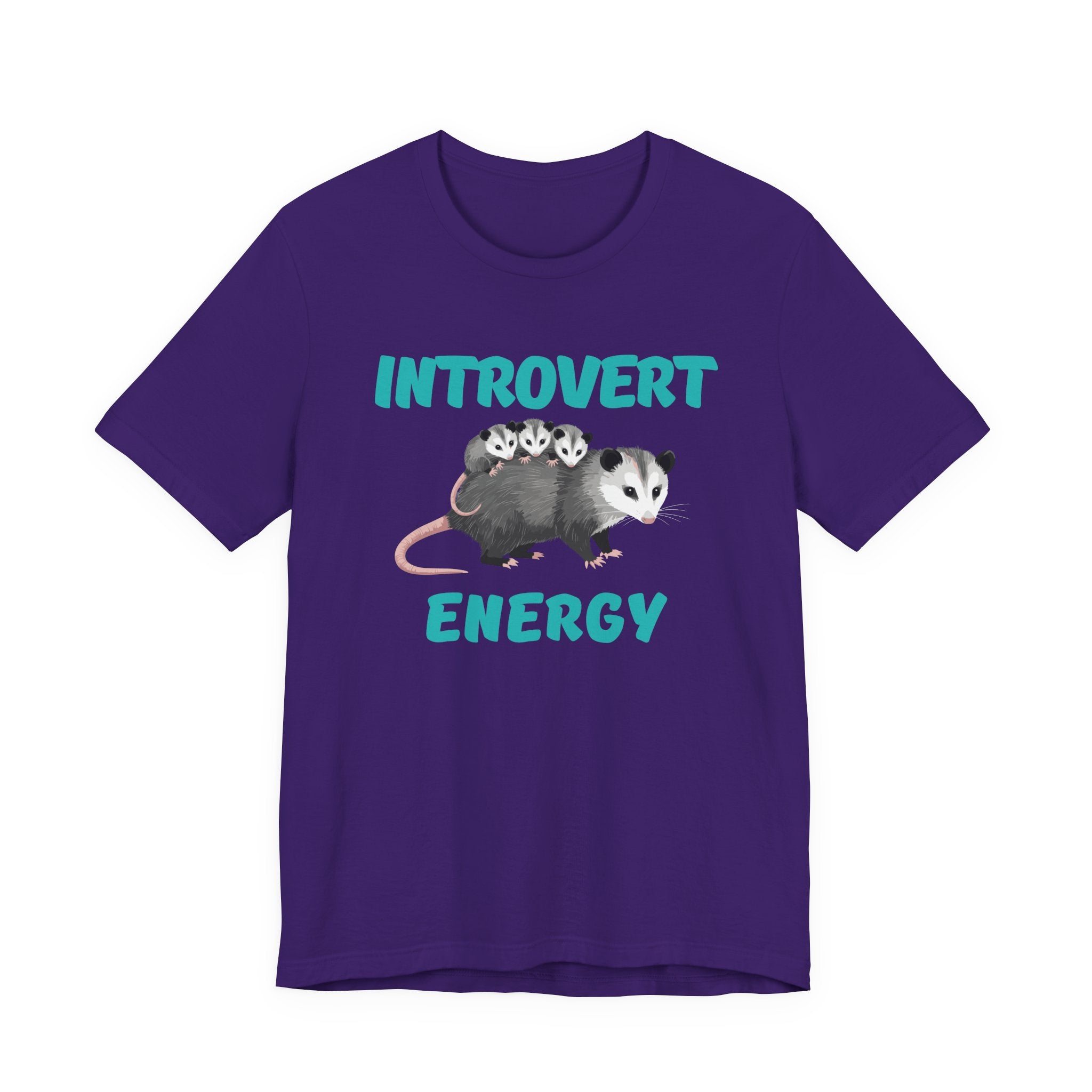 Introvert Energy T-Shirt — Cute Opossum Graphic Tee from Screaming Possum