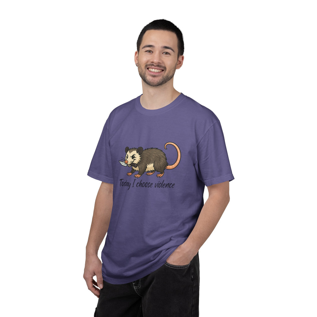 Possum Graphic Tee - "Today I Choose Violence" Funny Wildlife T-Shirt
