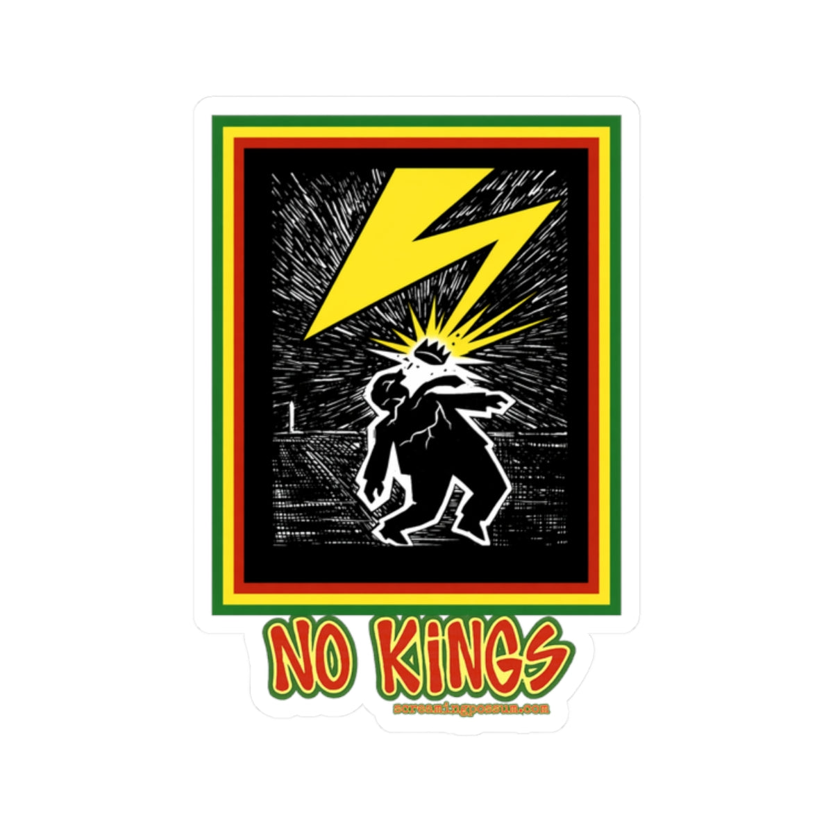 No Kings Bad Brains Homage Sticker