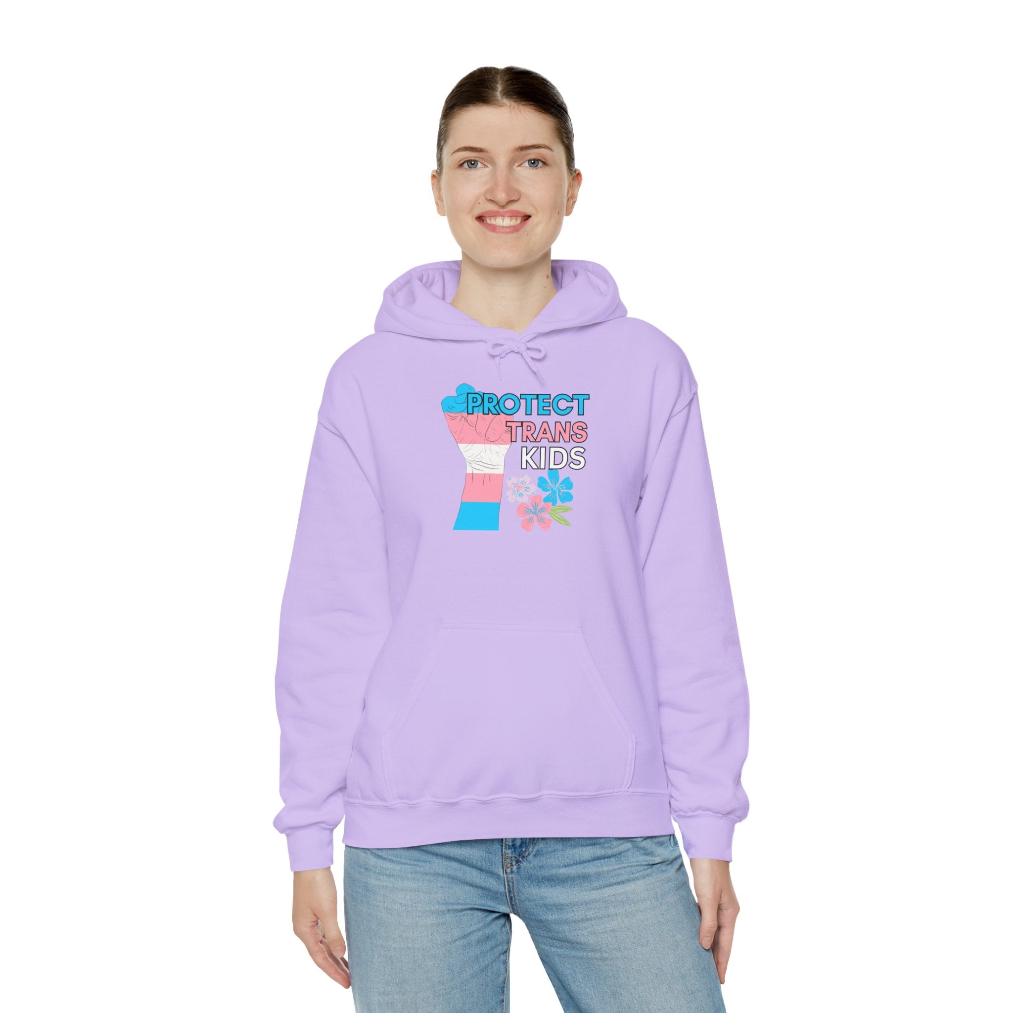 Protect Trans Kids Hoodie on Gildan Hooded Sweatshirt