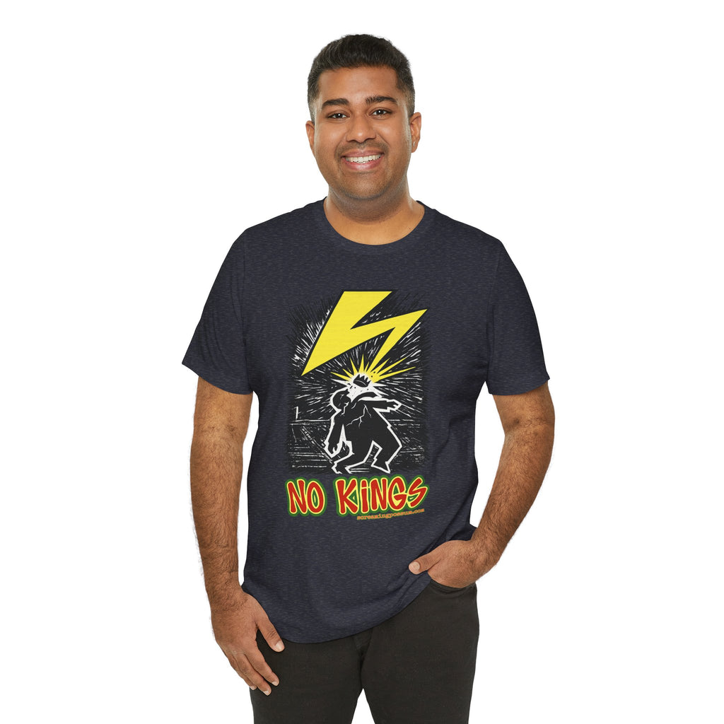 No Kings Lightning Bolt Bella + Canvas T-Shirt