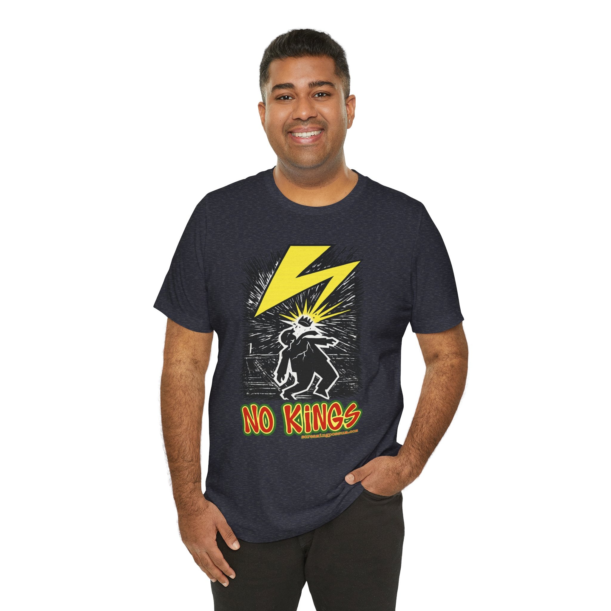 No Kings Lightning Bolt Bella + Canvas T-Shirt