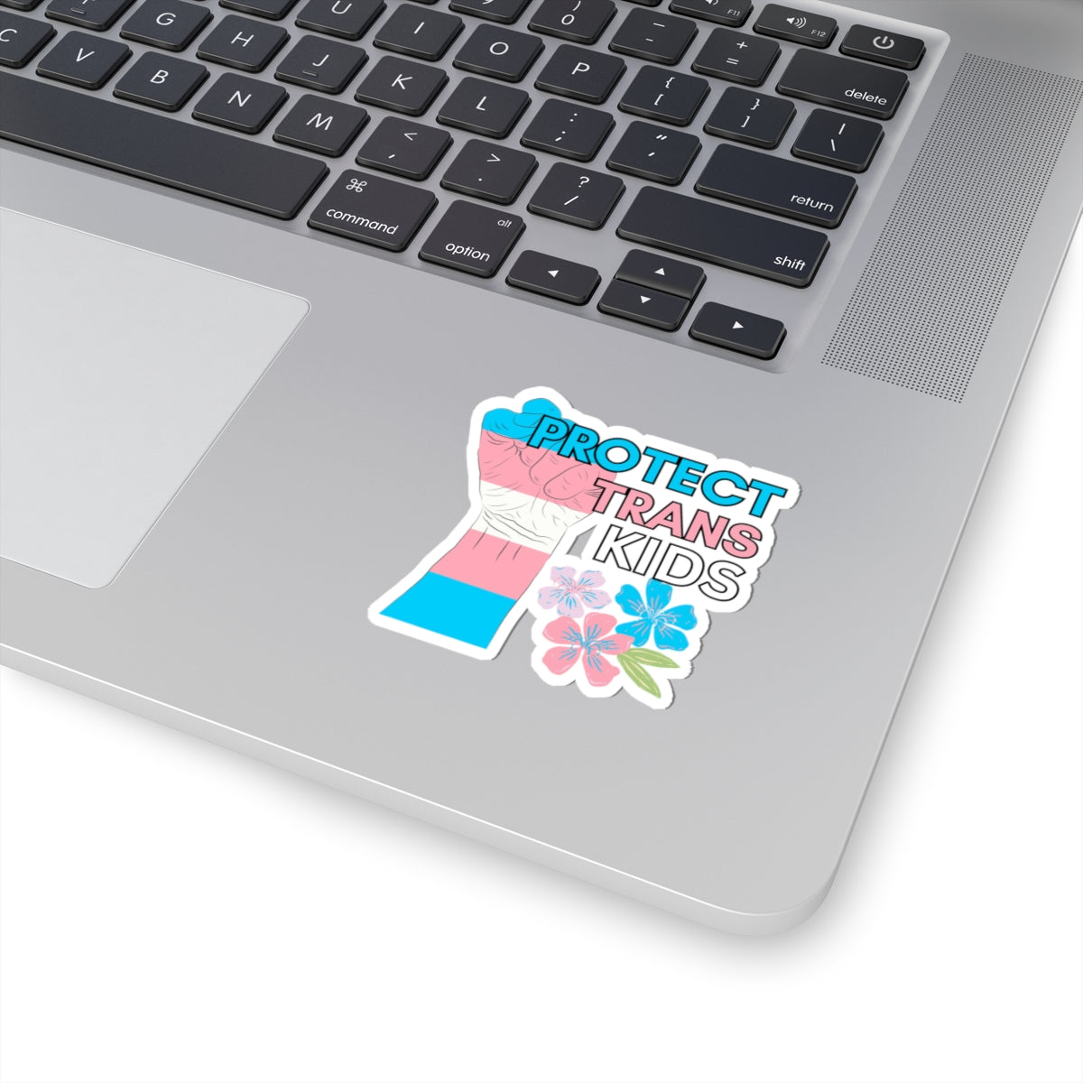 Protect Trans Kids Stickers, LGBTQ+ Advocacy Decals, Laptop Stickers, Flower Design Stickers, Pride Accessories
