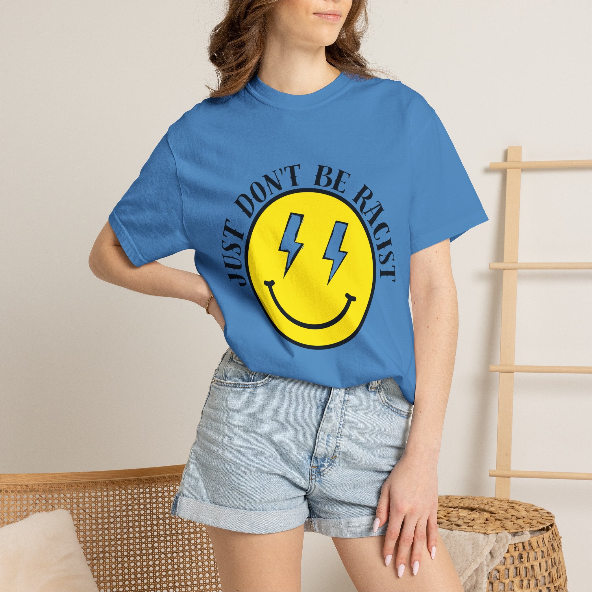 Just Don't Be Racist Smiley Comfort Colors T-Shirt