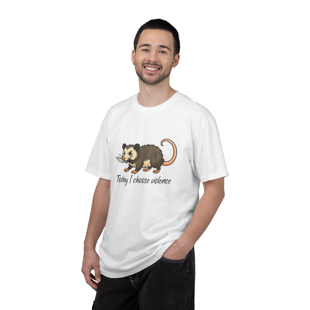 Possum Graphic Tee - "Today I Choose Violence" Funny Wildlife T-Shirt