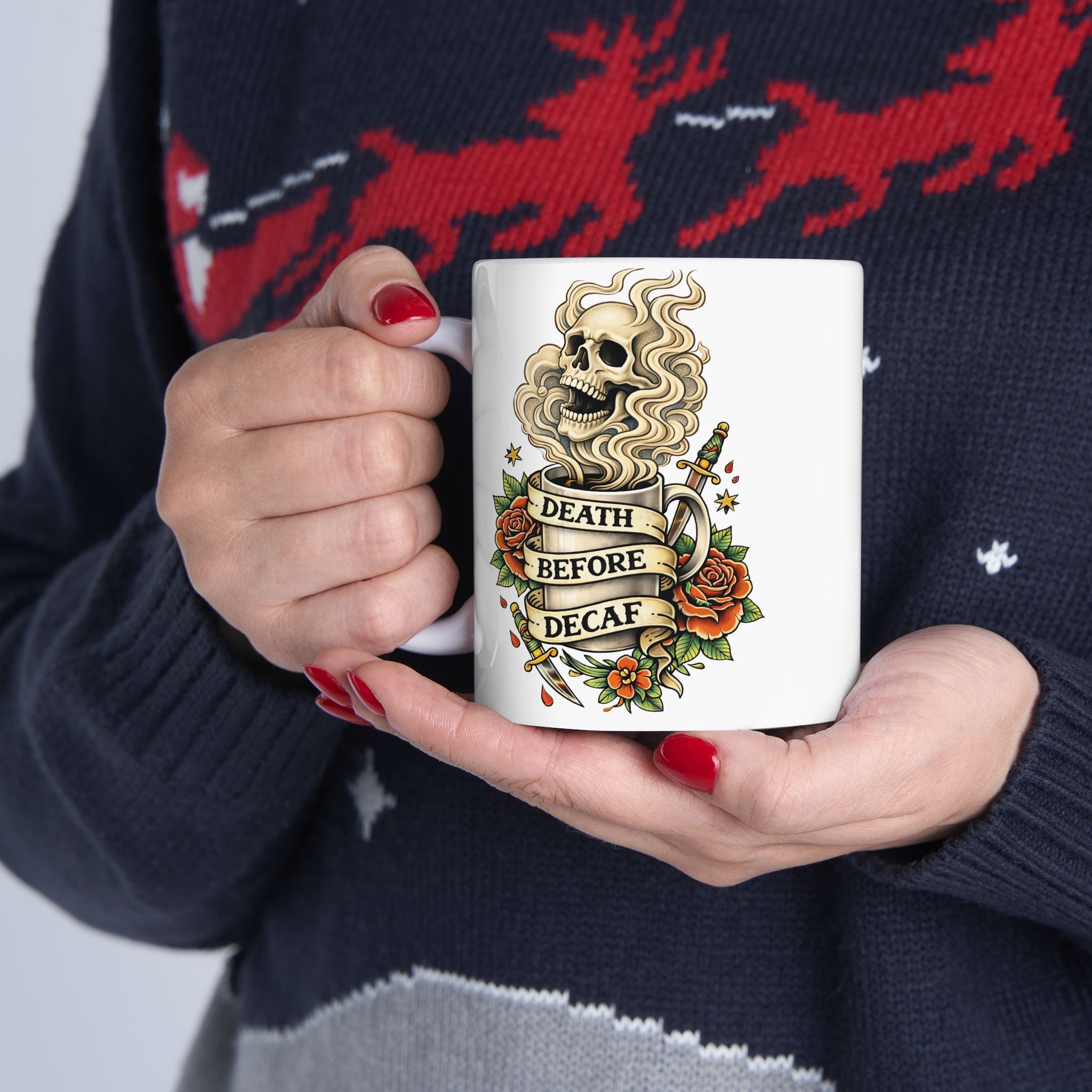 Death Before Decaf Coffee Mug