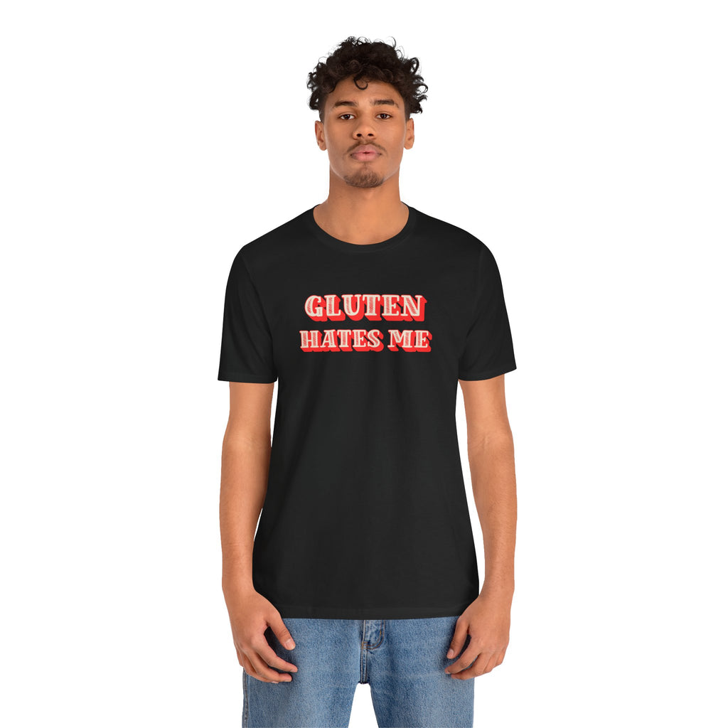 Gluten Hates Me Tee — Funny Celiac/Gluten-Free Shirt