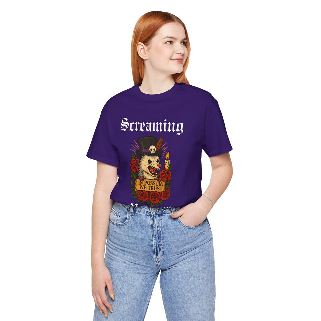 IN Possum We Trust Tattoo Tee — Screaming Possum Voodoo Possum T-Shirt