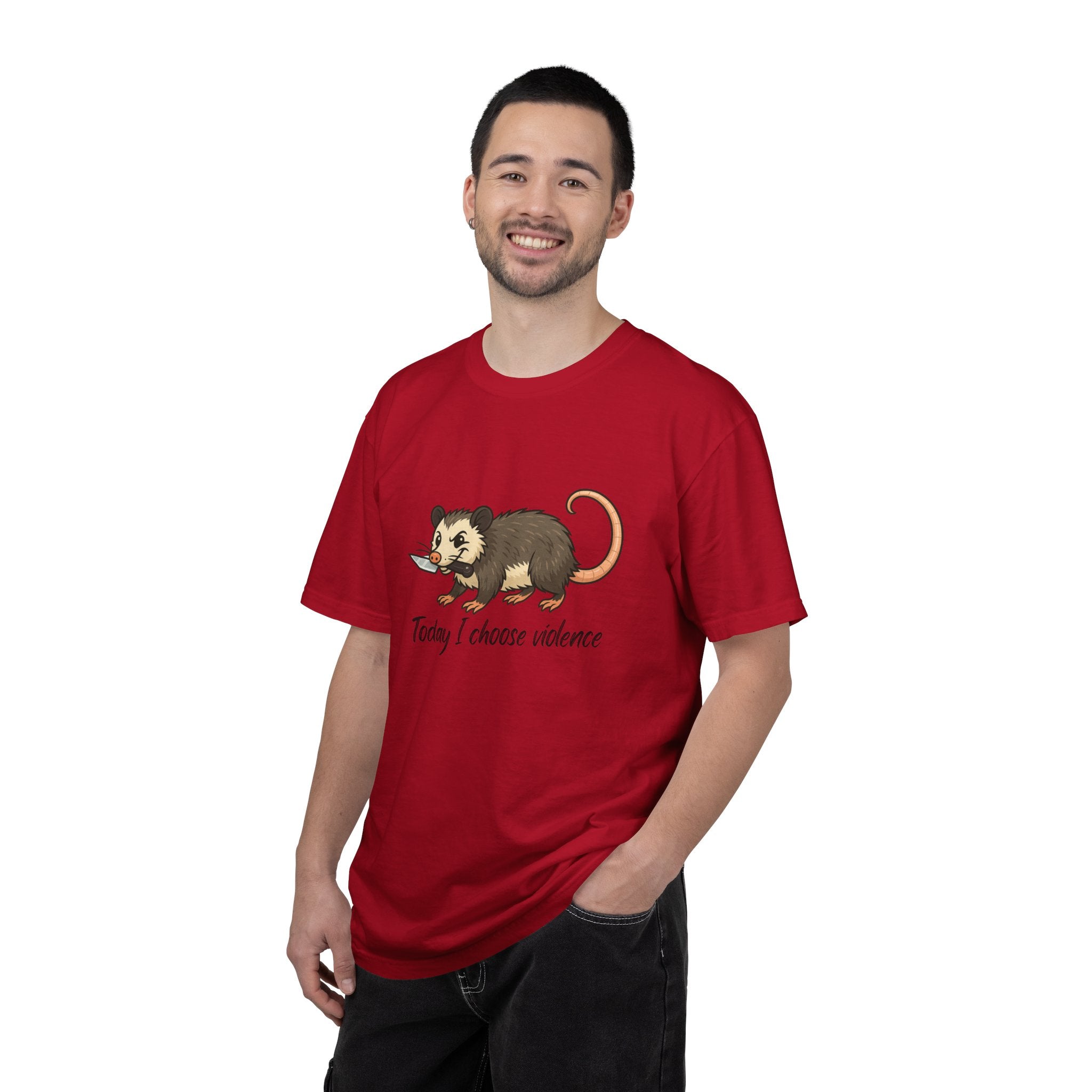 Possum Graphic Tee - "Today I Choose Violence" Funny Wildlife T-Shirt