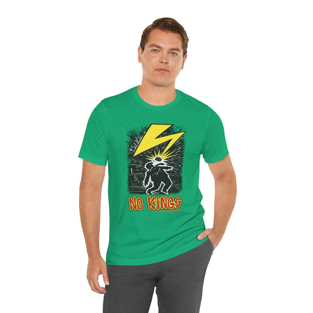 No Kings Lightning Bolt Bella + Canvas T-Shirt