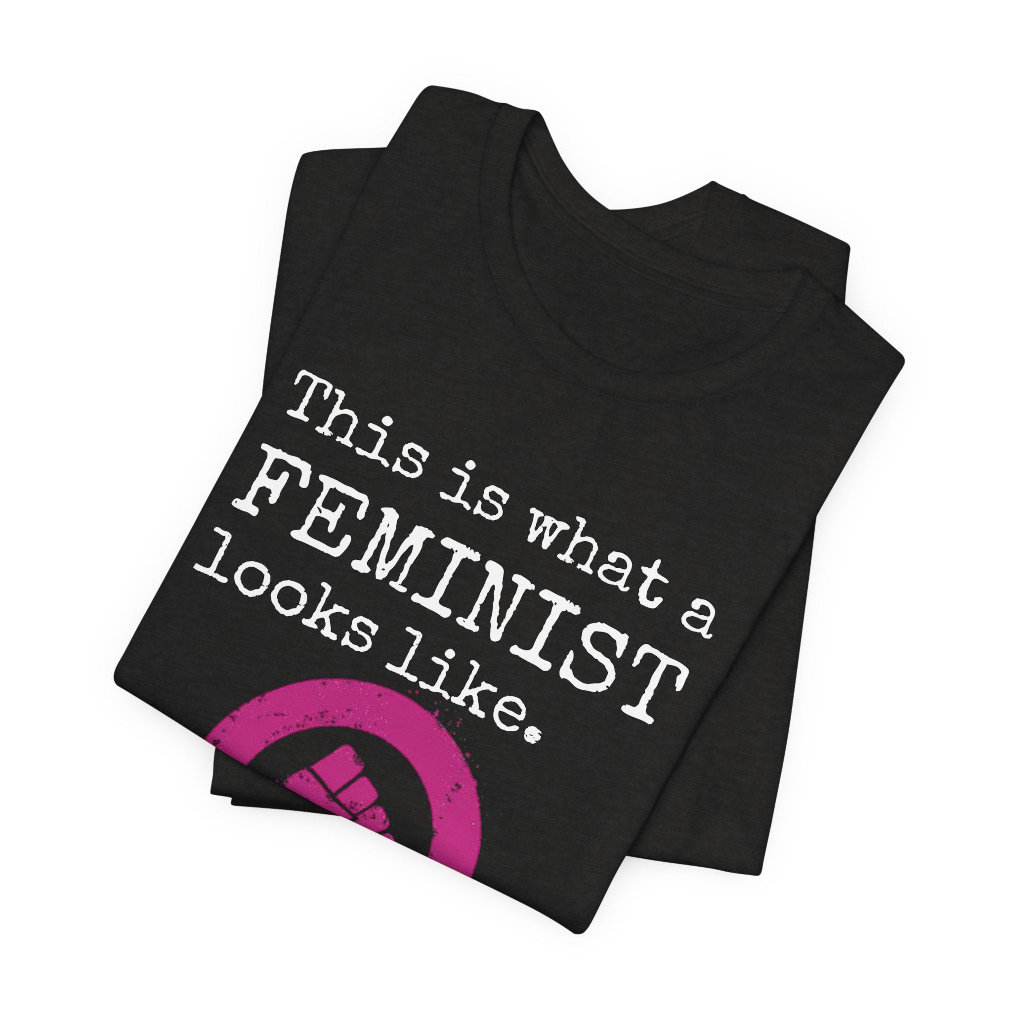 Feminist T‑Shirt — “This Is What a FEMINIST Looks Like” Pink Symbol Tee