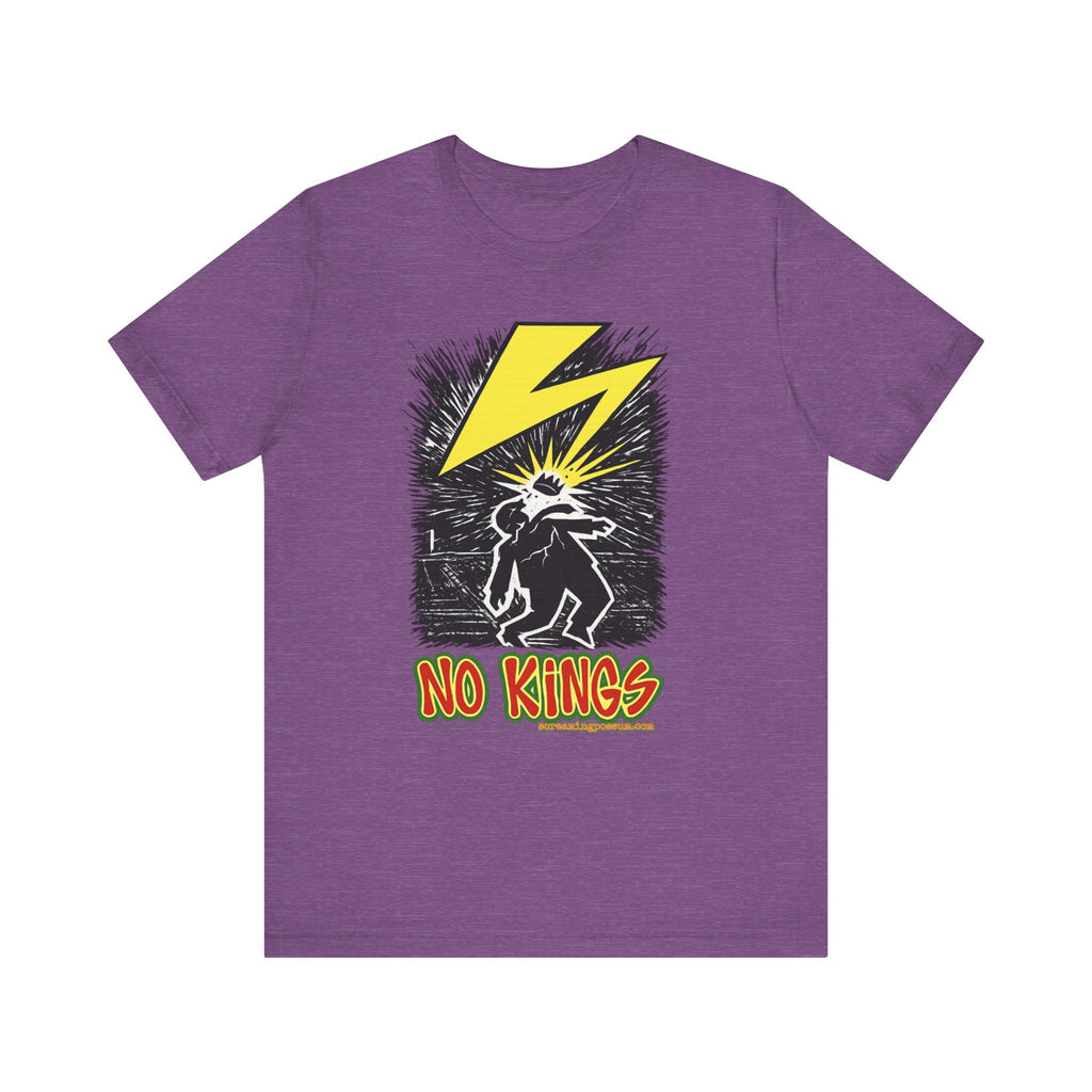 No Kings Lightning Bolt Bella + Canvas T-Shirt