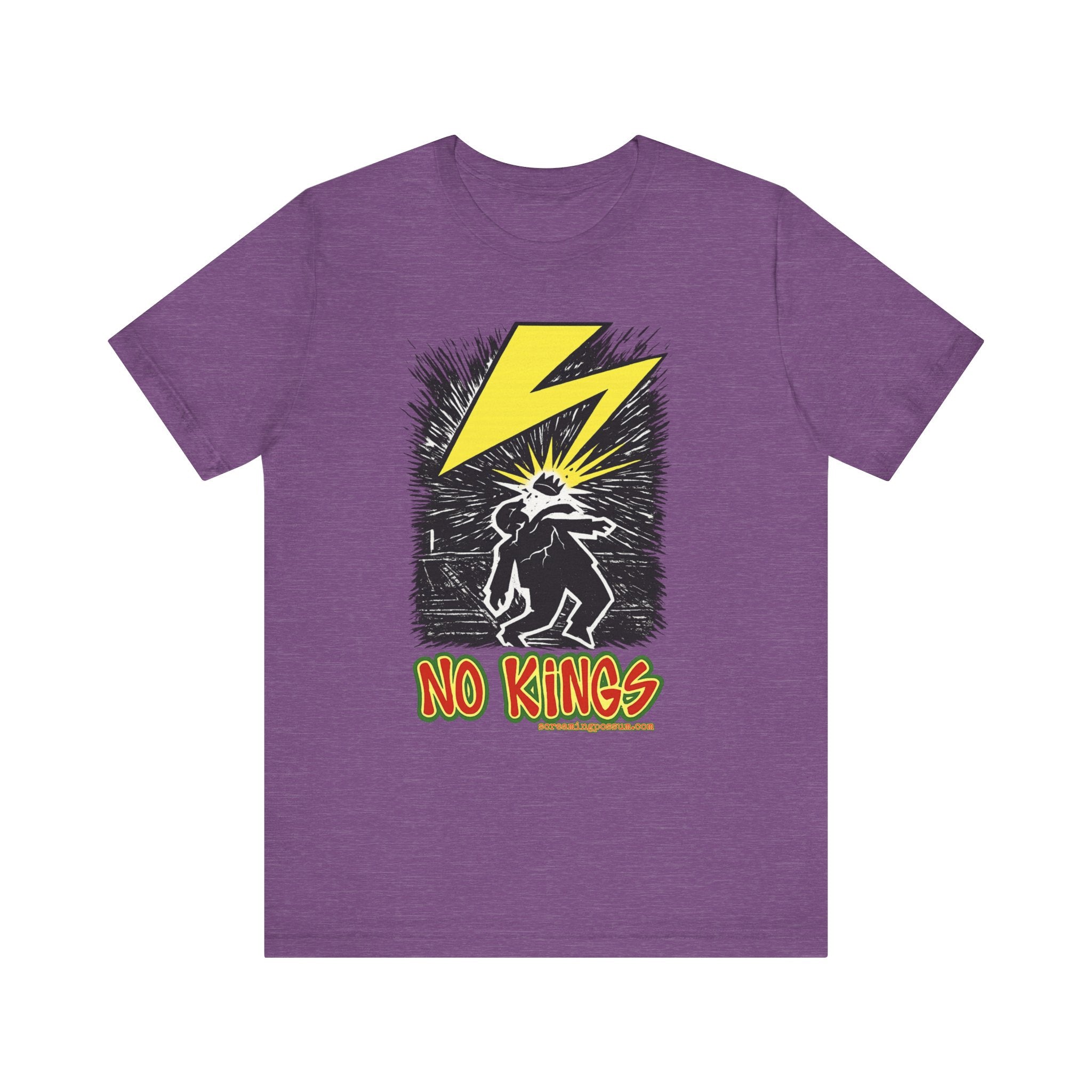 No Kings Lightning Bolt Bella + Canvas T-Shirt