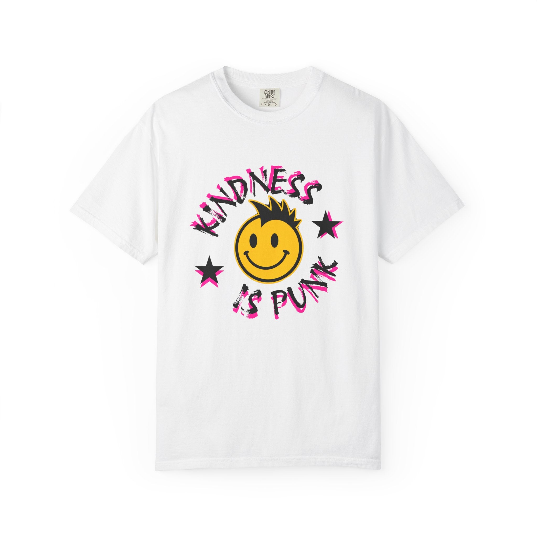 Kindness Is Punk Smiley Comfort Colors T-Shirt