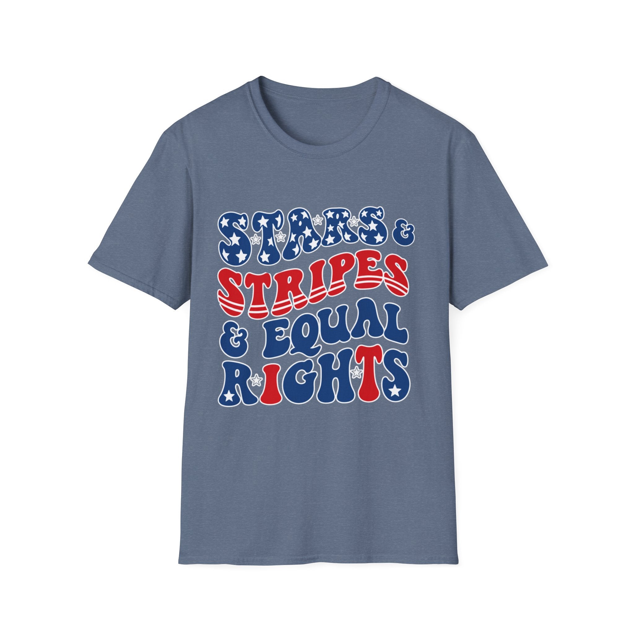 Stars & Stripes & Equal Rights Patriotic Gildan T‐Shirt