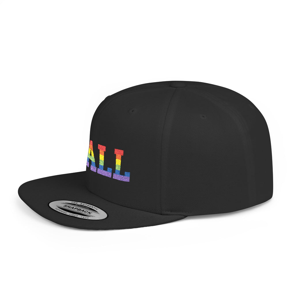 Rainbow "Y'ALL" Pride Flat Bill Snapback Hat