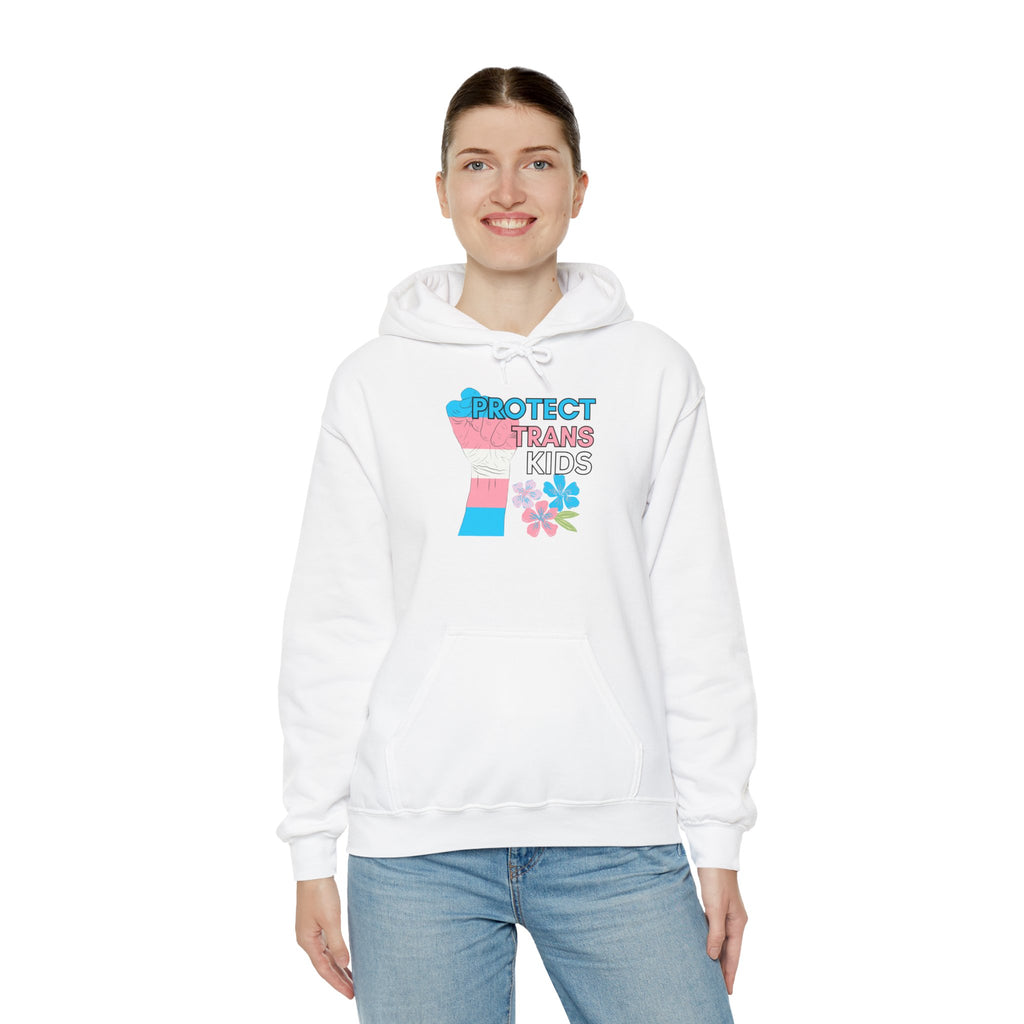 Protect Trans Kids Hoodie on Gildan Hooded Sweatshirt