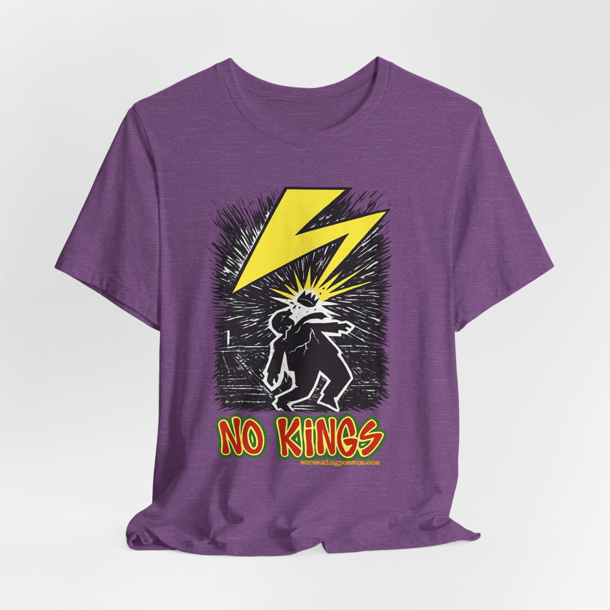 No Kings Lightning Bolt Bella + Canvas T-Shirt